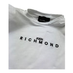 John Richmond T-Shirt Girocollo Tinta Unita con Logo per Bambina RGP26112TS BIANCO JOHN RICHMOND 