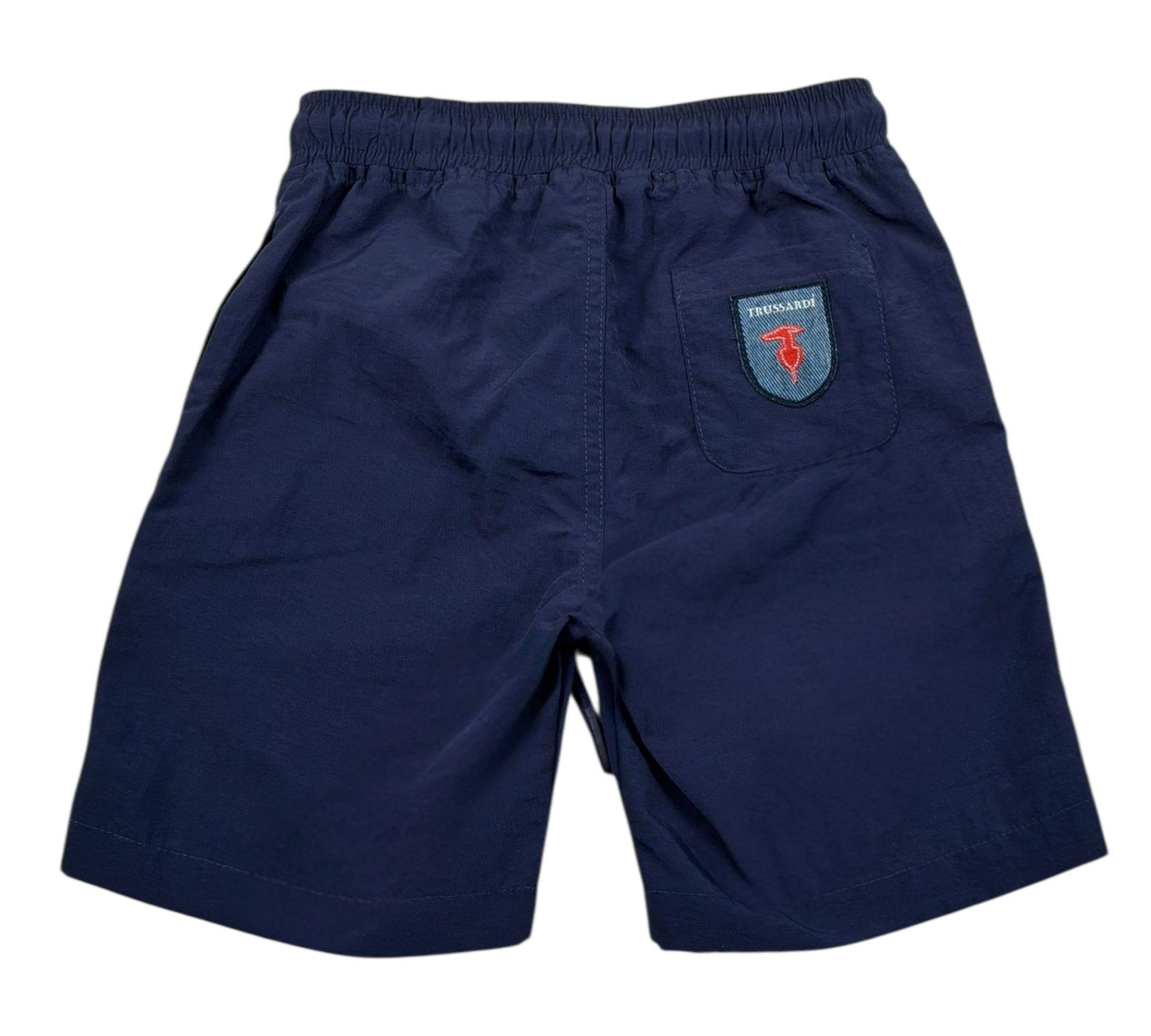 Trussardi Bermuda Tinta Unita con Elastico In Vita per Bambino TBP26032BE BLU TRUSSARDI 