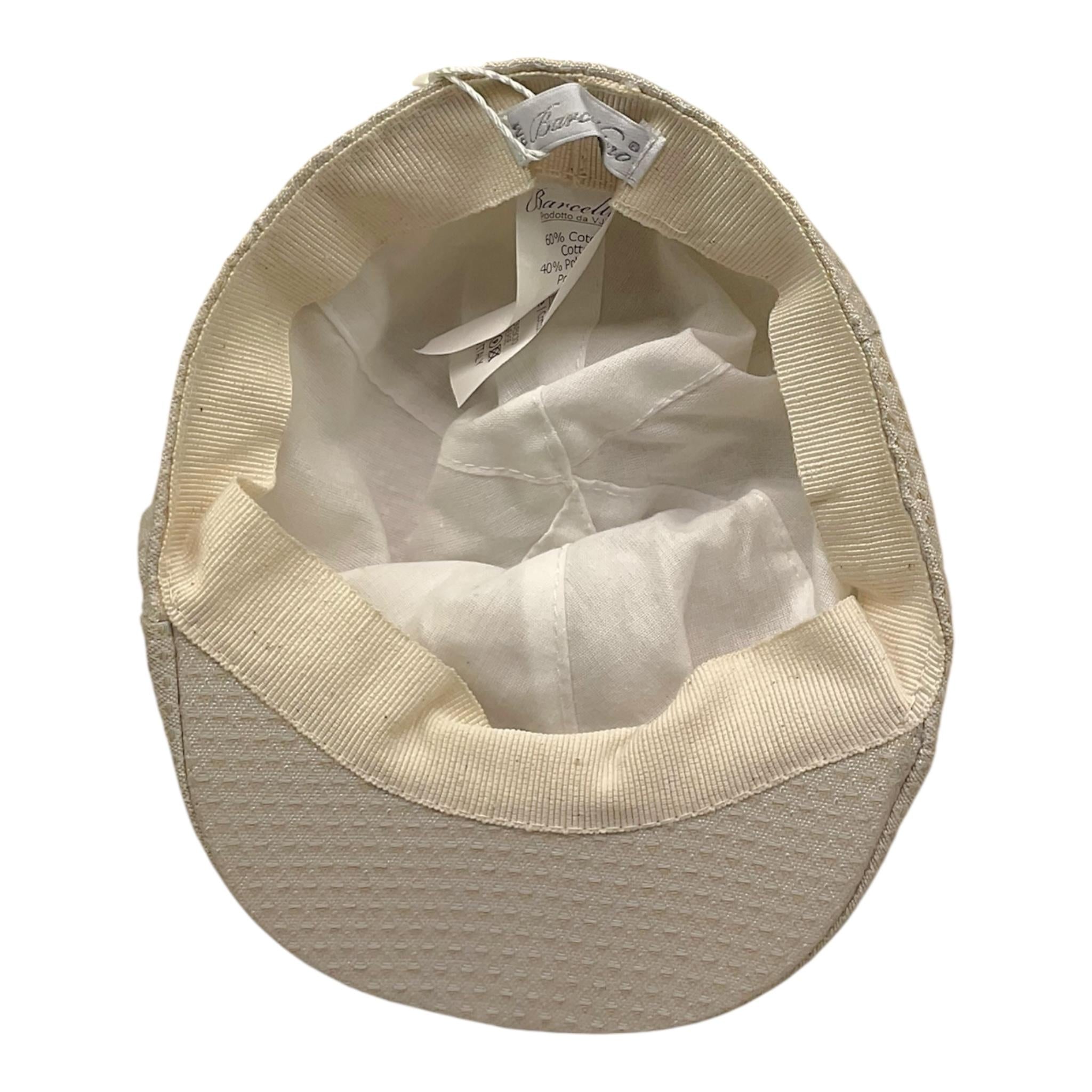 Barcellino Cappello Tinta Unita Modello Coppola per Neonato 120706 BEIGE BARCELLINO 