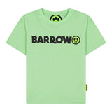 Barrow Kids T-Shirt Girocollo Tinta Unita con Logo per Bambino S5BKJUTH082 VERDE BARROW KIDS 