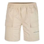 Calvin Klein Bermuda In Denim Tinta Unita con Tasconi per Bambino IB0IB0429 BEIGE CALVIN KLEIN 