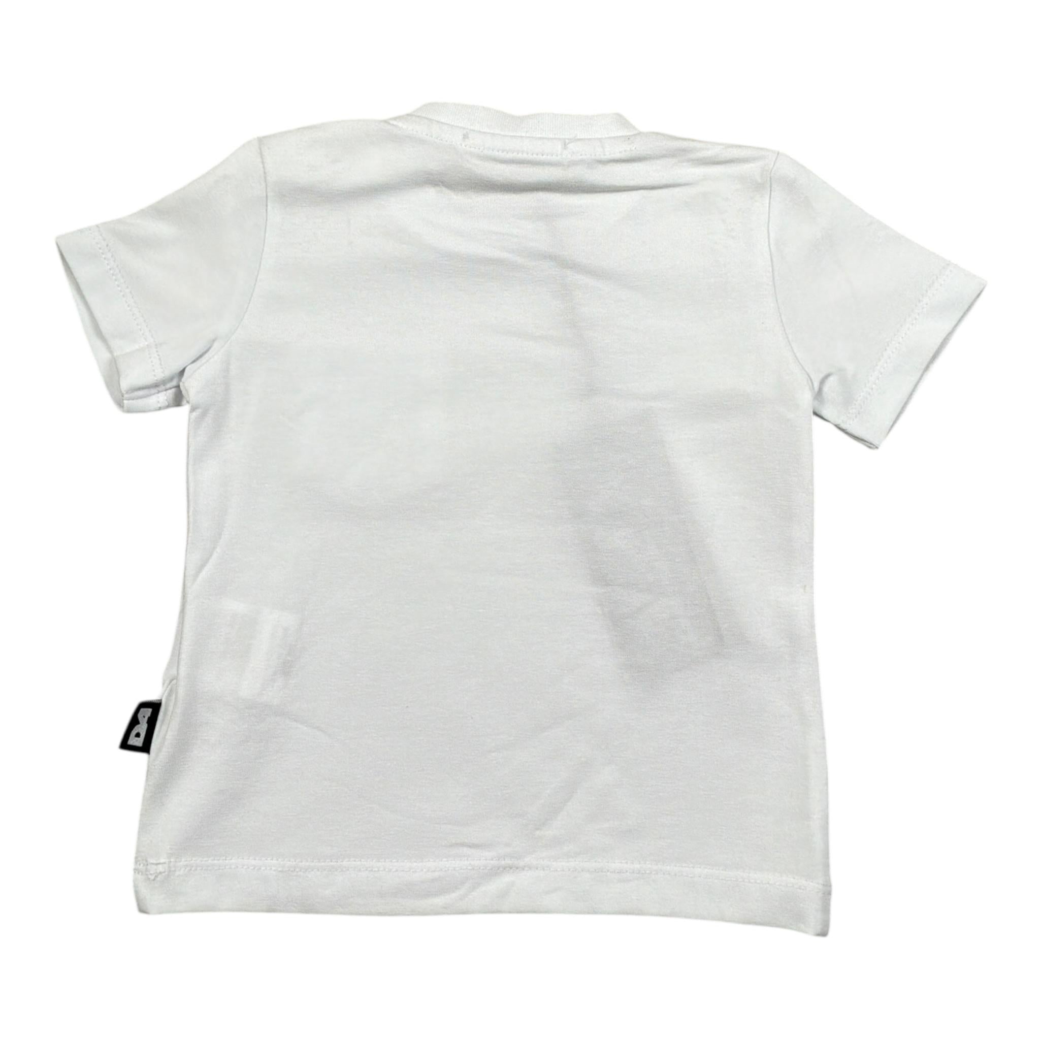 Daniele Alessandrini T-Shirt Girocollo tinta unita con Stampa Bianco per Neonato 1296M00014 BIANCO DANIELE ALESSANDRINI 
