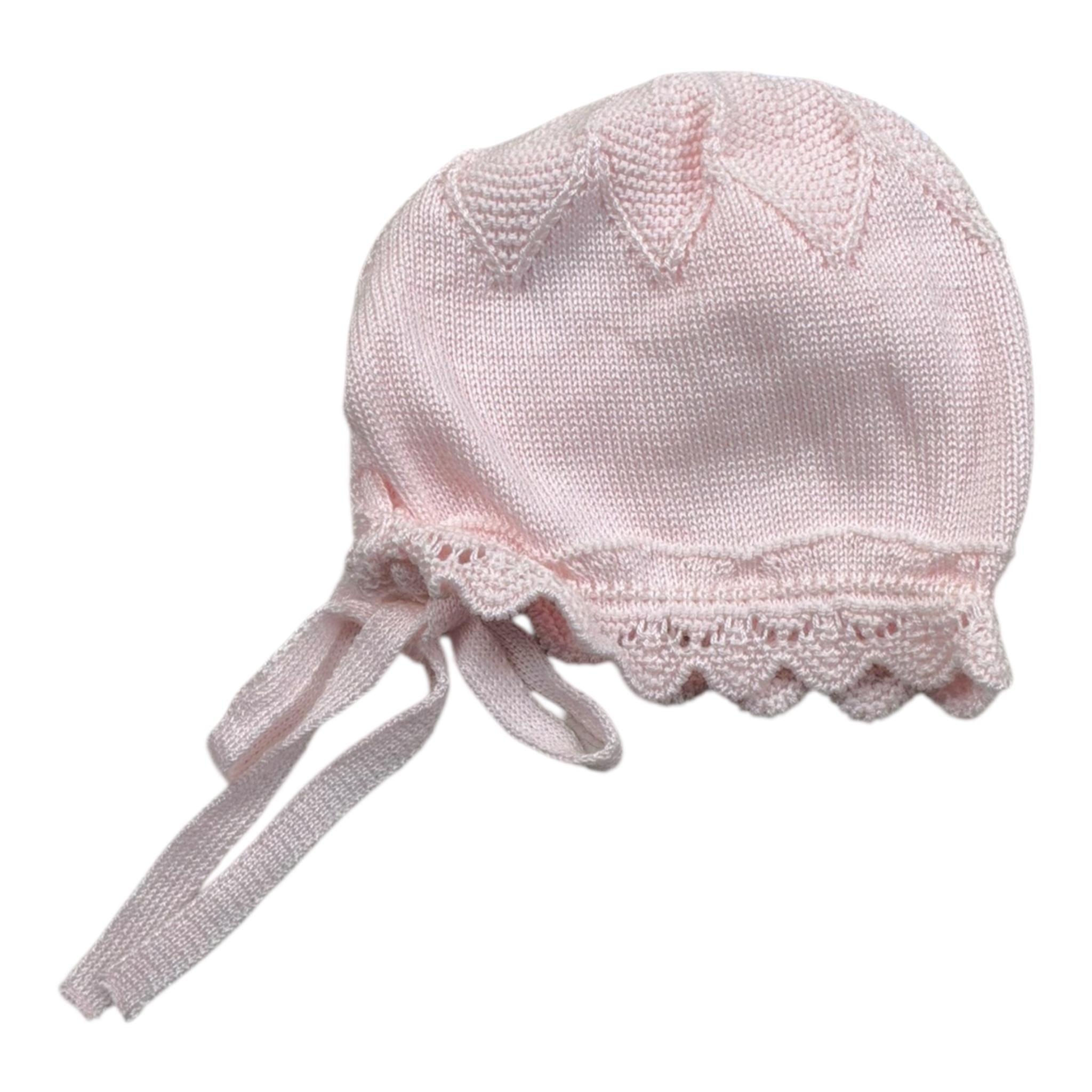 Mac Ilusio'N Cappello Tinta Unita con Ricami per Neonata G031 ROSA MAC ILUSIO'N 