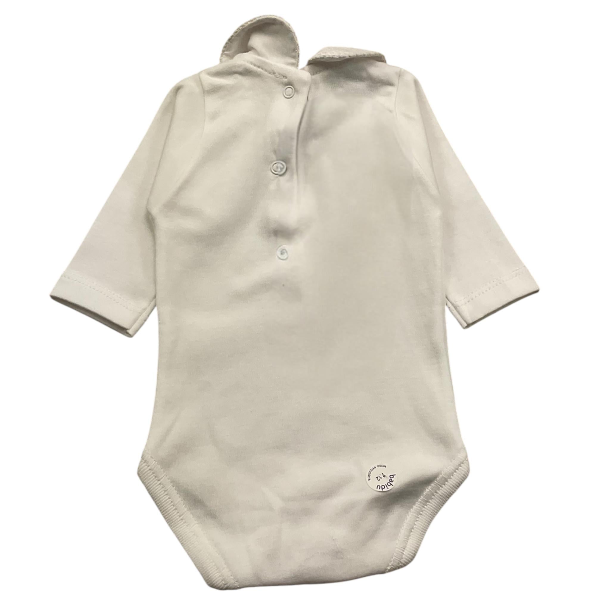 BABIDU body manica lunga tinta unita Bianco per Neonato BODY3 BIANCO BABIDU 
