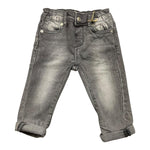 Y-CLU jeans tinta unita con girovita regolabile Grigio per Neonato BYN10739 GRIGIO Y-CLU 