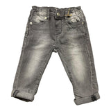 Y-CLU jeans tinta unita con girovita regolabile Grigio per Neonato BYN10739 GRIGIO Y-CLU 