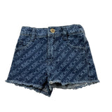 Michael Kors Short In Denim Tinta Unita Logato per Bambina R30056 BLU MICHAEL KORS 