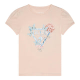 Guess T-Shirt Girocollo Tinta Unita con Logo per Bambina K5RI07K6YW4 ROSA GUESS 