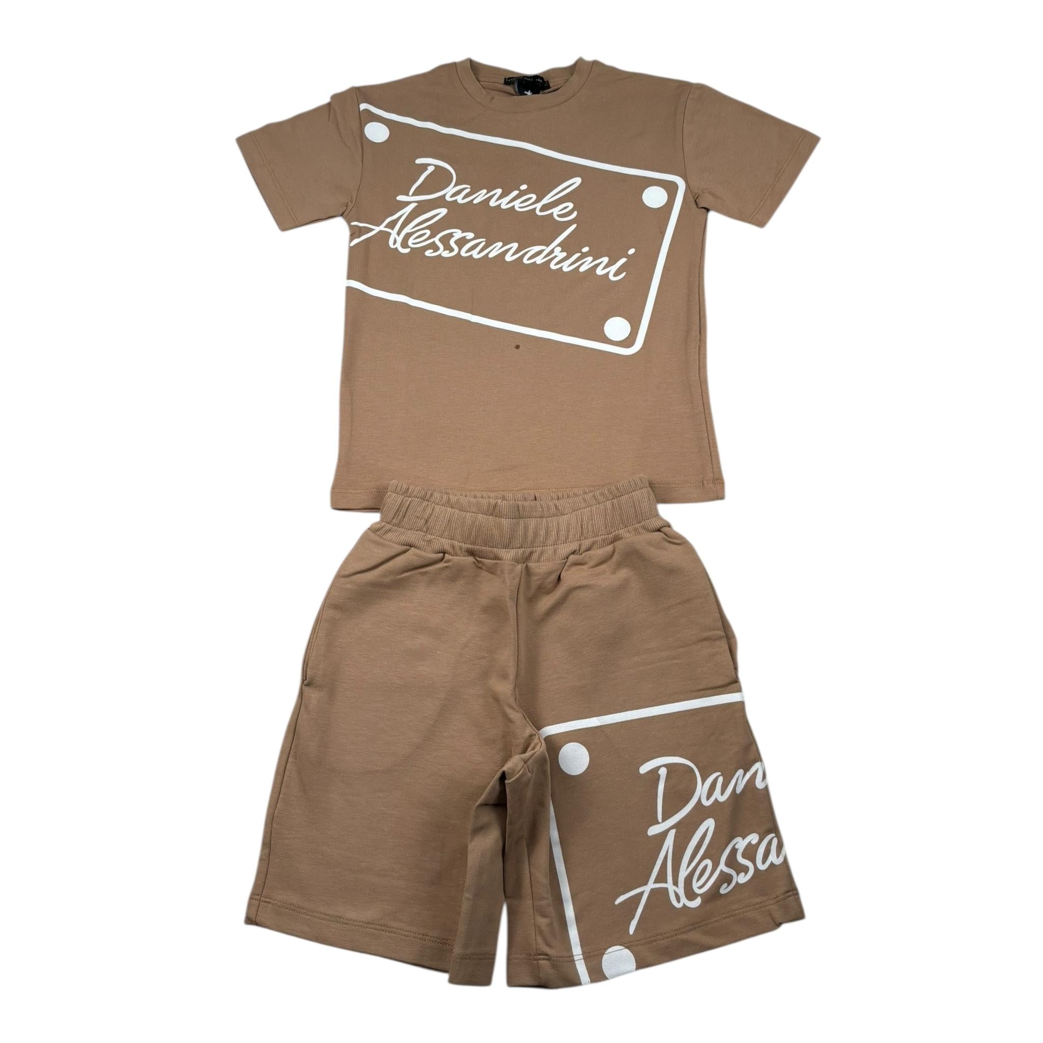 Daniele Alessandrini Completo 2 Pezzi T-Shirt-Bermuda per Bambino 1236M00237 BEIGE DANIELE ALESSANDRINI 