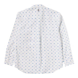 Dondup Camicia Tinta Unita Manica Lunga Con Fantasia Bianco Per Bambino