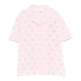 Saint Barth Camicia Mezza Manica Tinta Unita In Pizz Sangallo per Bambina EVL00104056 ROSA SAINT BARTH 