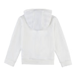 Fay Felpa Tinta Unita con Zip E Cappuccio per Bambino FW4P10 BIANCO FAY 