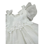 Amaya Abito Giromanica Tinta Unita con Tulle per Neonata 591002 BIANCO AMAYA 