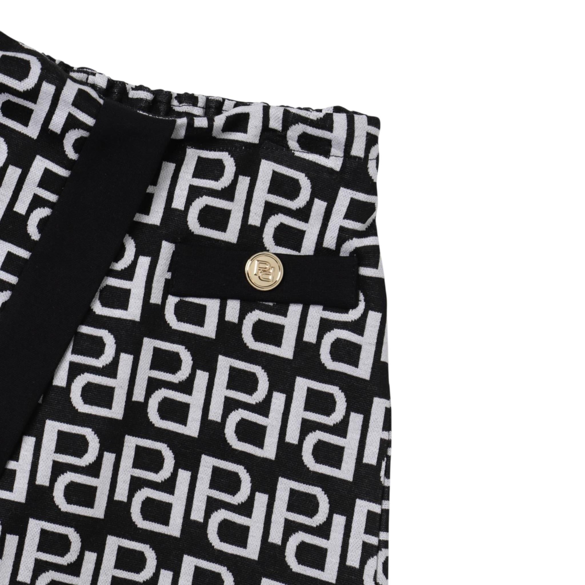 Pinko Short tinta unita Stampa Loghi Nero per Bambina F3PIJGST200 NERO PINKO 