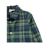 TRUSSARDI camicia manica lunga fantasia scozzese Verde per Neonato TIA25053CA VERDE TRUSSARDI 