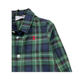 TRUSSARDI camicia manica lunga fantasia scozzese Verde per Neonato TIA25053CA VERDE TRUSSARDI 