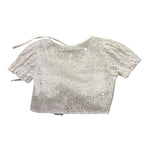 M+E' Top Tinta Unita Traforato per Neonata UE1803 BIANCO M+E' 