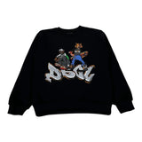 DISCLAIMER felpa chiusa girocollo tinta unita con logo Nero per Bambino 24IDK58220 NERO DISCLAIMER 