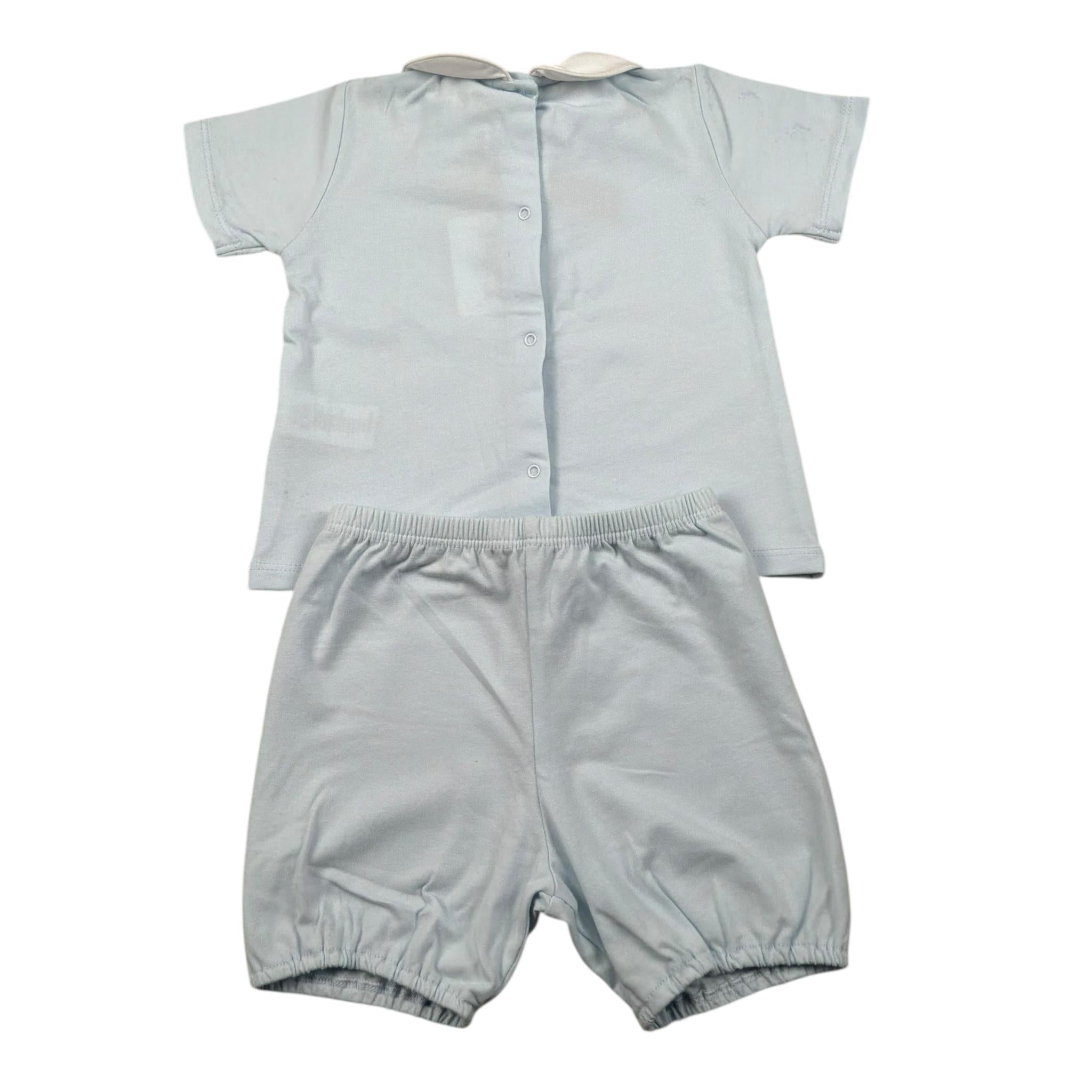 Coccode Completo 2 Pezzi T-Shirt-Culotte Tinta Unita per Neonato C5516777 AZZURRO COCCODE 