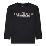 JOHN RICHMOND shirt girocollo tinta unita con stampa Nero per Bambino RBA24043TS NERO JOHN RICHMOND 