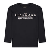 JOHN RICHMOND shirt girocollo tinta unita con stampa Nero per Bambino RBA24043TS NERO JOHN RICHMOND 