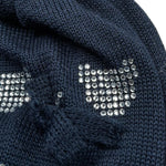 Catya Cappello Tinta Unita con Brillantini per Neonata 417141 BLU CATYA 