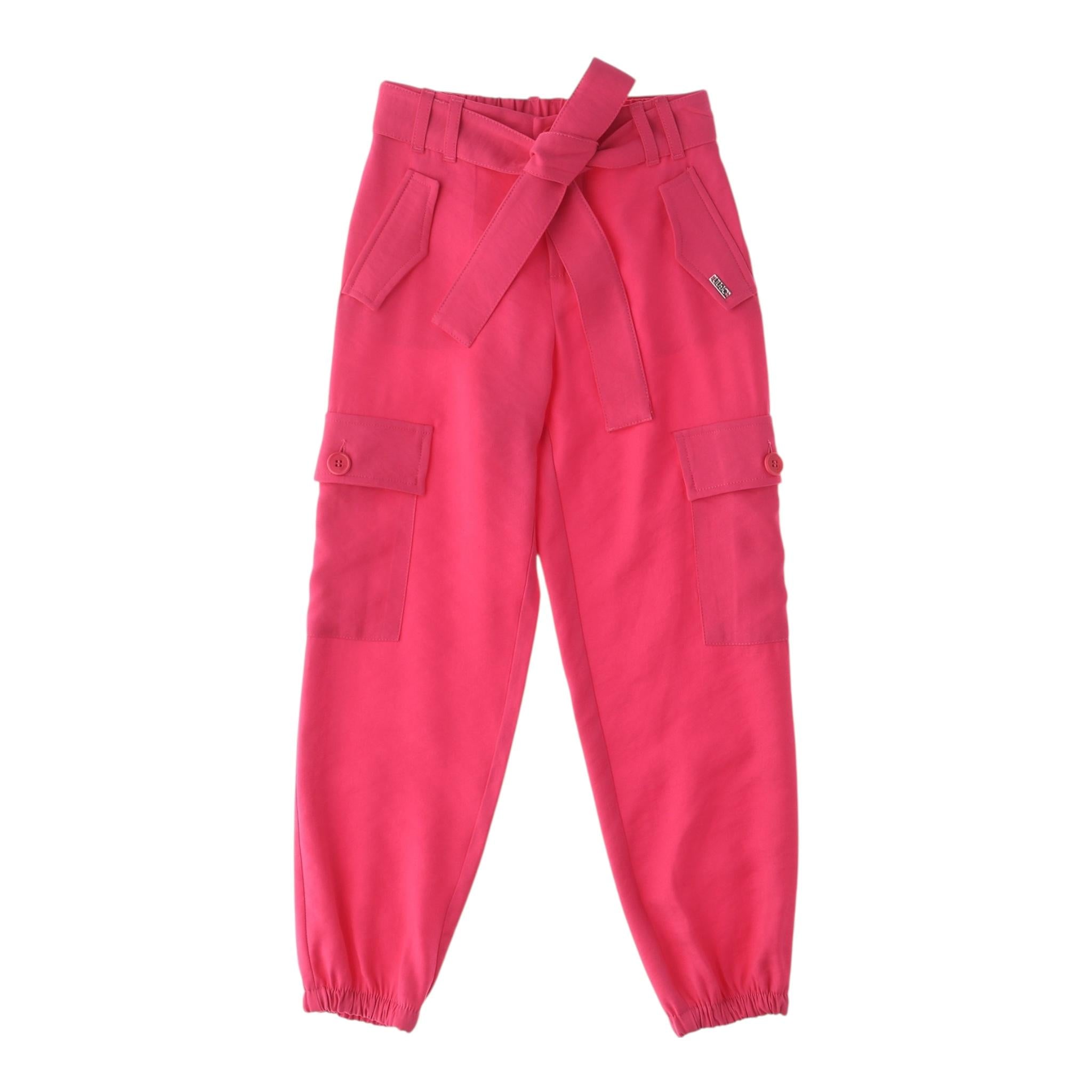 Liu Jo Pantalone Tinta Unita con Cintura  per Bambina GA4084 FUXIA LIU JO 