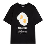 Moschino T-Shirt Girocollo Tinta Unita con Stampa per Bambino HRM050 NERO MOSCHINO 