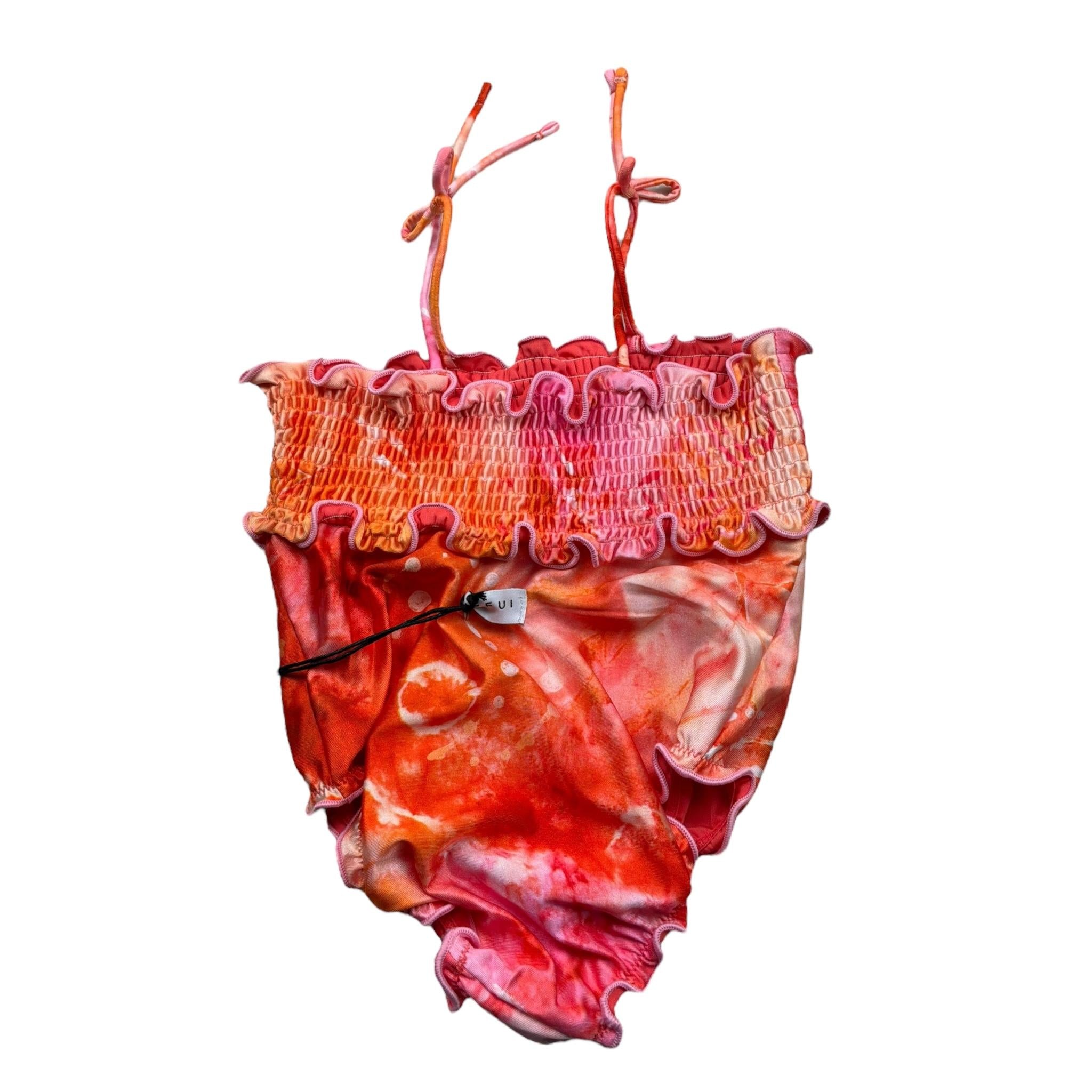 Mefui Costume Intero Tinta Unita con Bretelle per Bambina MJ250032X32J ARANCIONE MEFUI 