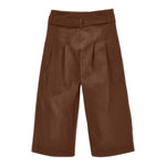 Monnalisa Pantalone Tinta Unita con Elastico In Vita per Bambina 17E404X MARRONE MONNALISA 