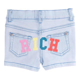 John Richmond Short In Denim Tinta Unita con Logo per Bambina RIP25031SHX AZZURRO JOHN RICHMOND 