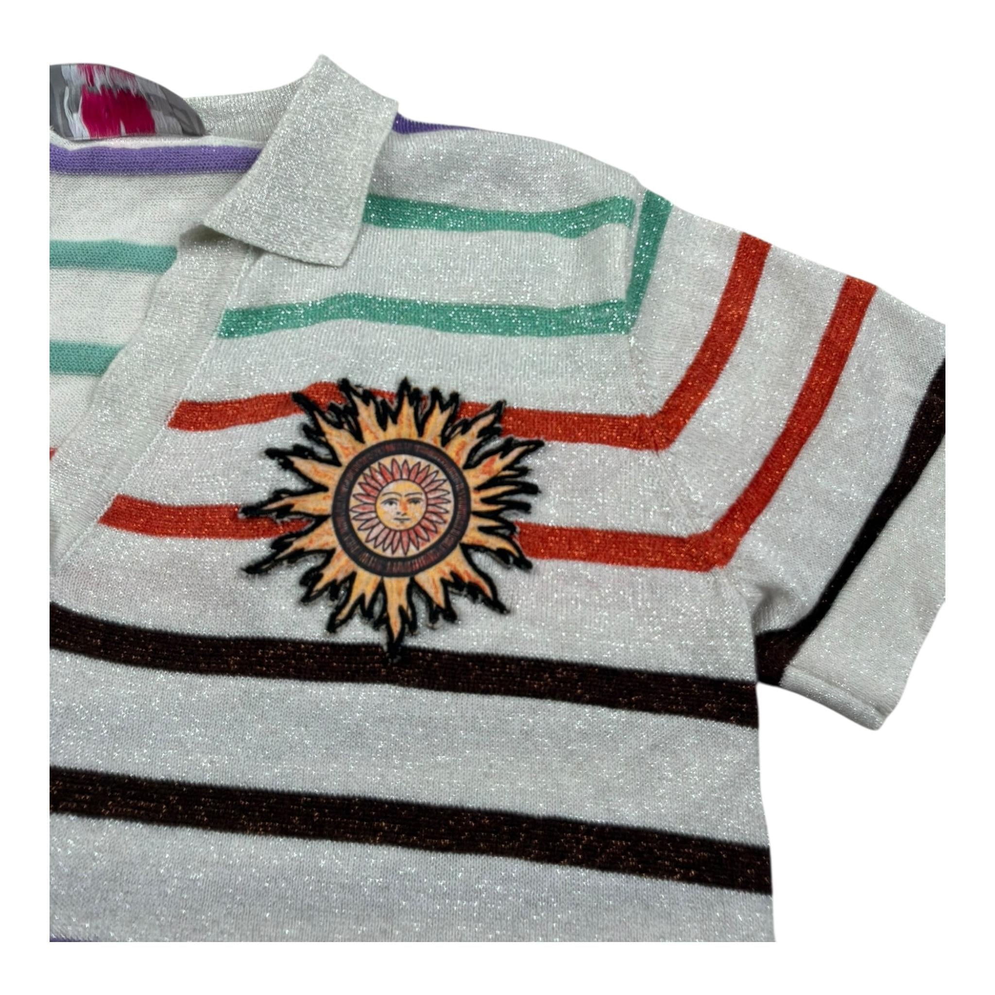 Just Cavalli Polo Mezza Manica Fantasia A Righe per Bambina JGP26070PO PANNA JUST CAVALLI 