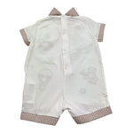 Le Bebe' Pagliaccetto Tinta Unita con Stampa per Neonato LBB4906 BIANCO LE BEBE' 