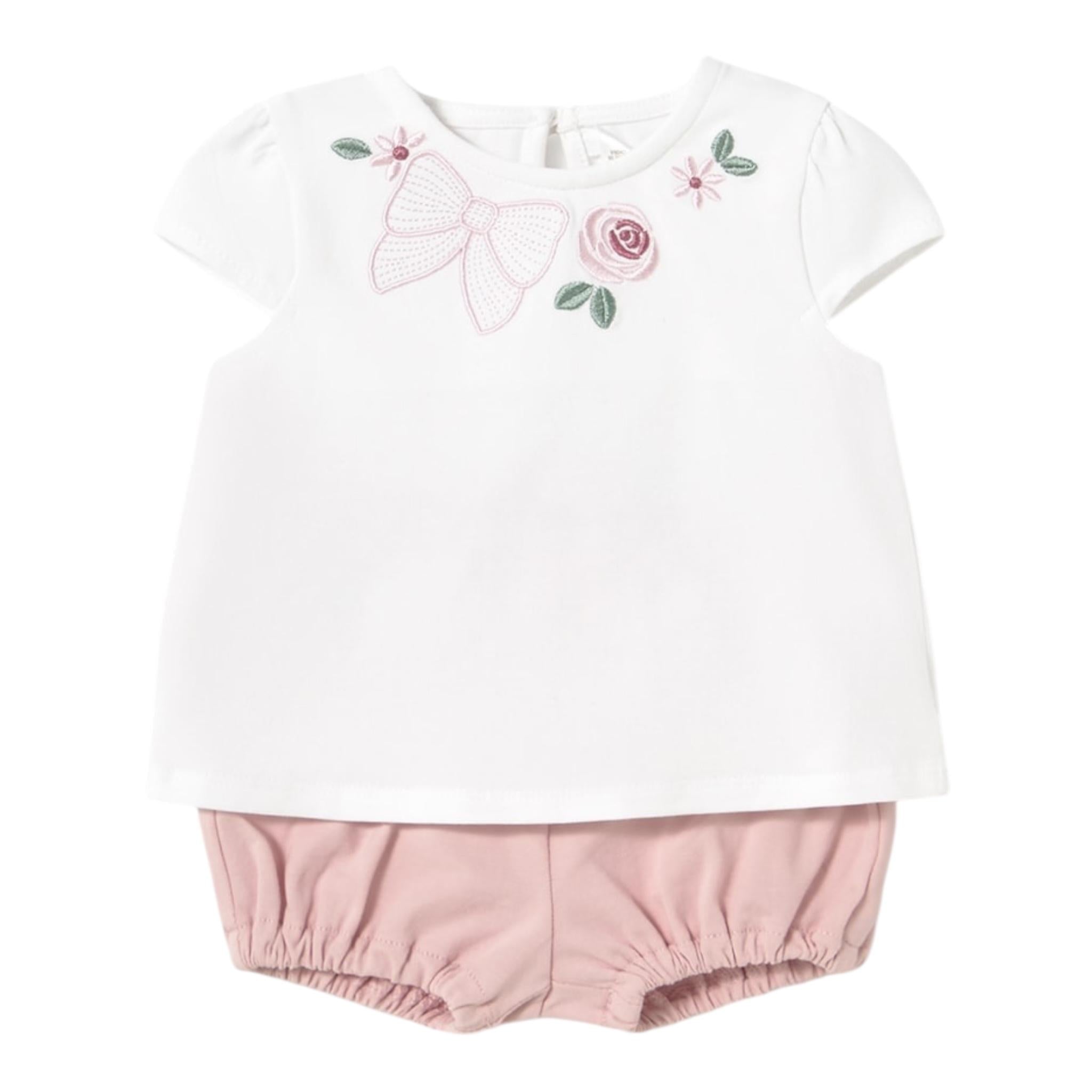 Mayoral Completo 4 Pezzi 2 T-Shirt-2 Culotte per Neonata 166327 ROSA MAYORAL 