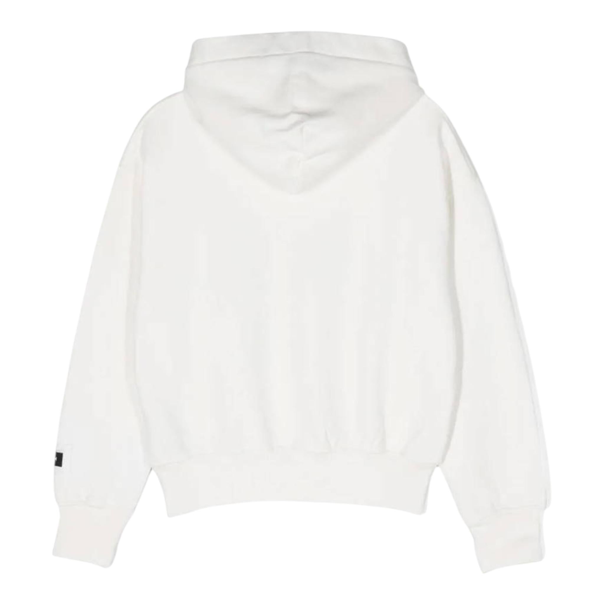 MSGM felpa chiusa con cappuccio tinta unita Bianco per Bambino F3MSJUHS1 BIANCO MSGM 