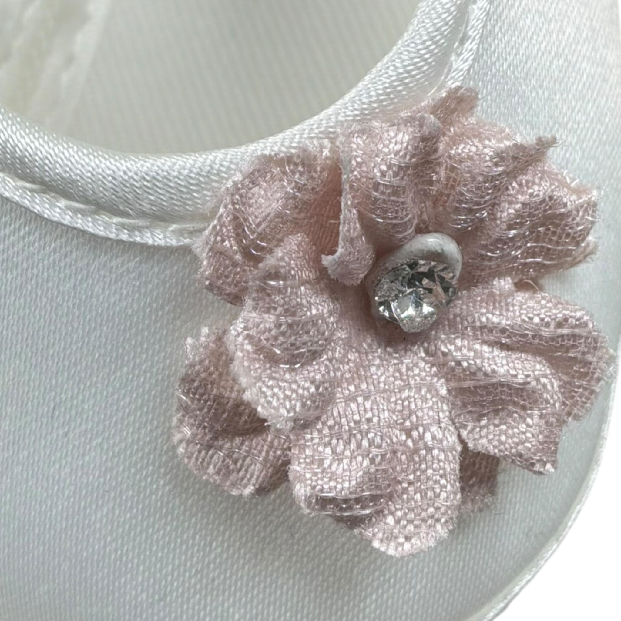 Les Petit Enfantes Ballerina Tinta Unita con Applicazioni per Neonata MIS15 BIANCO LES PETIT ENFANTES 