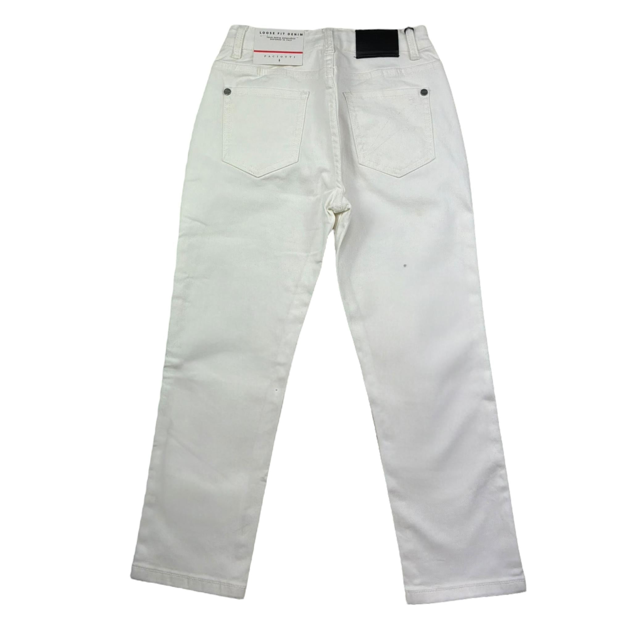 Cesare Paciotti Pantalone Tinta Unita con Girovita Regolabile per Bambino PTP5159J BIANCO CESARE PACIOTTI 