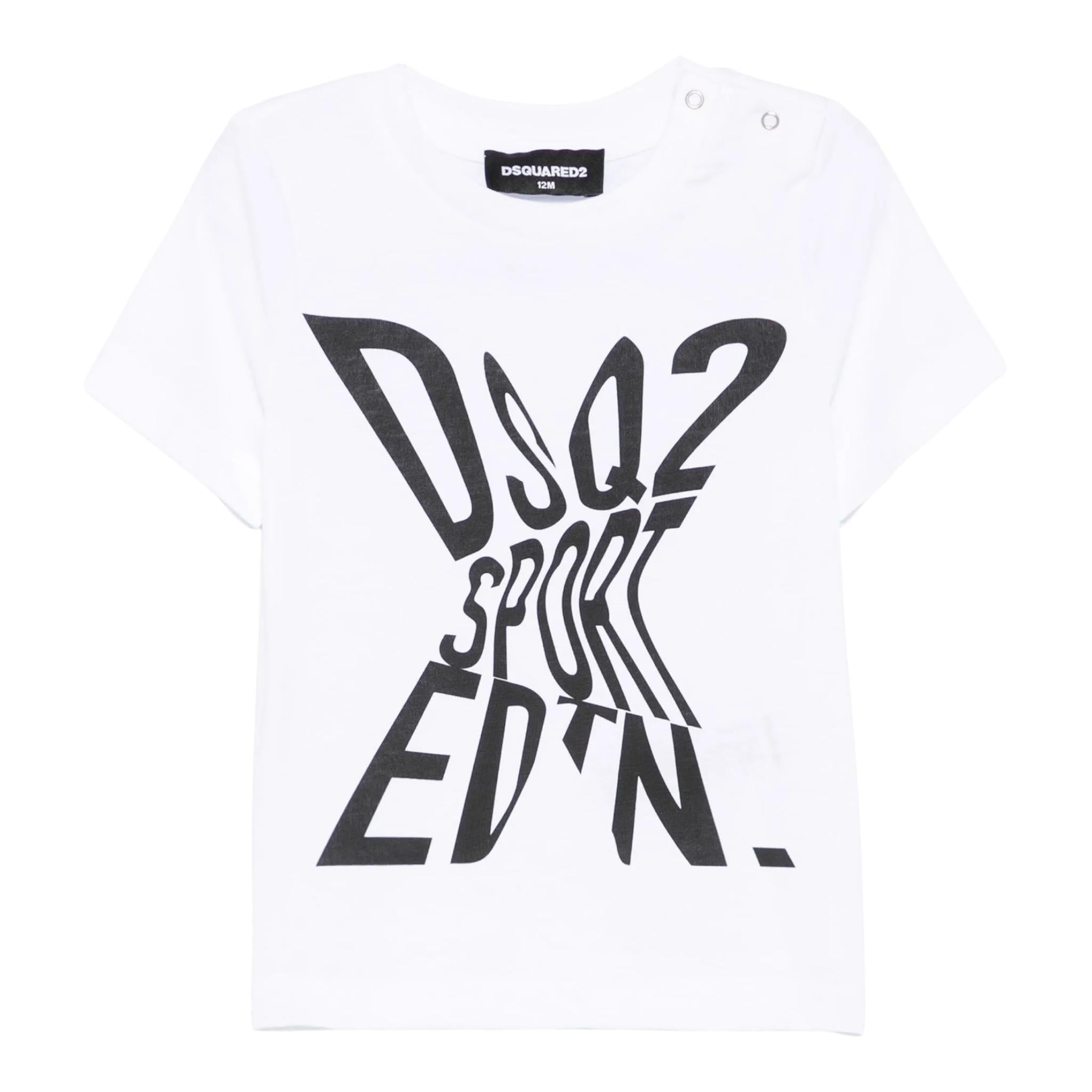 DSQUARED2 t-shirt girocollo stampa fantasia Bianco per Bambino DQ2525X BIANCO DSQUARED2 