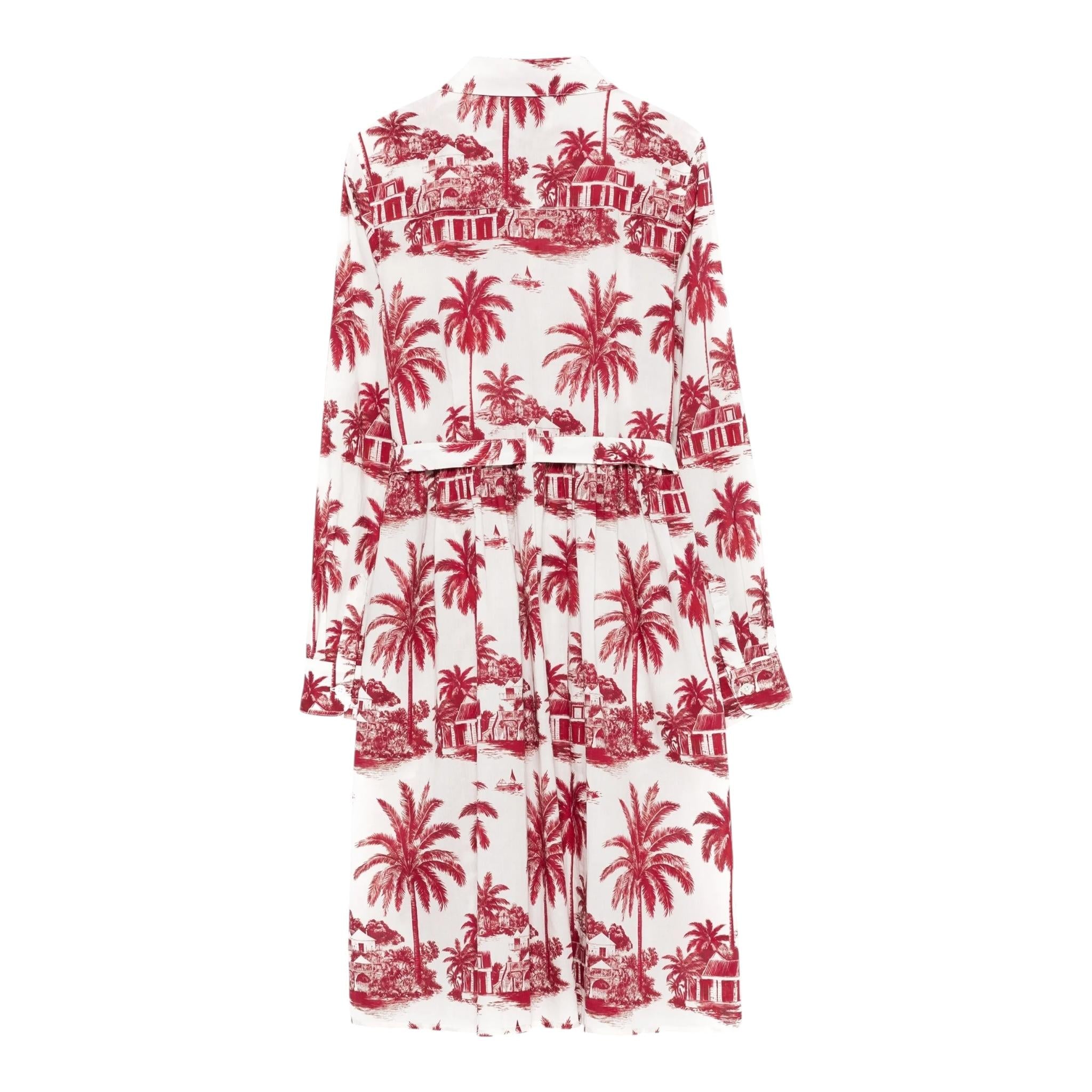 Saint Barth Abito Manica Lunga Stampa Fantasia per Bambina PIH000104 BIANCO/ROSSO SAINT BARTH 