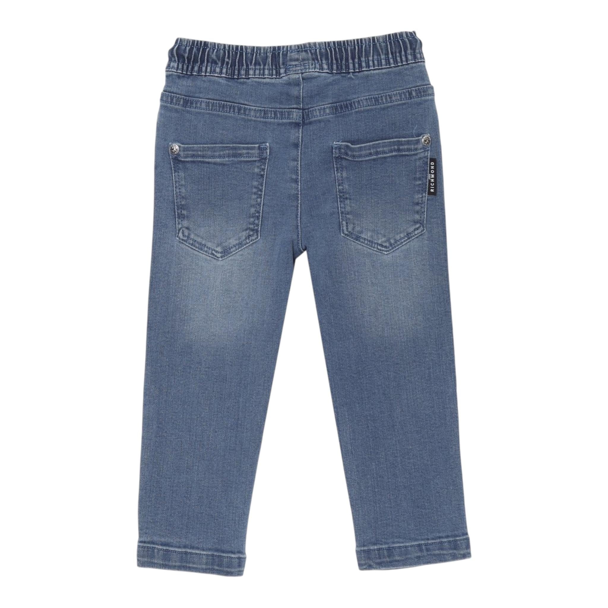 John Richmond Jeans Tinta Unita con Elastico In Vita per Neonato RIP25047JE BLU JOHN RICHMOND 