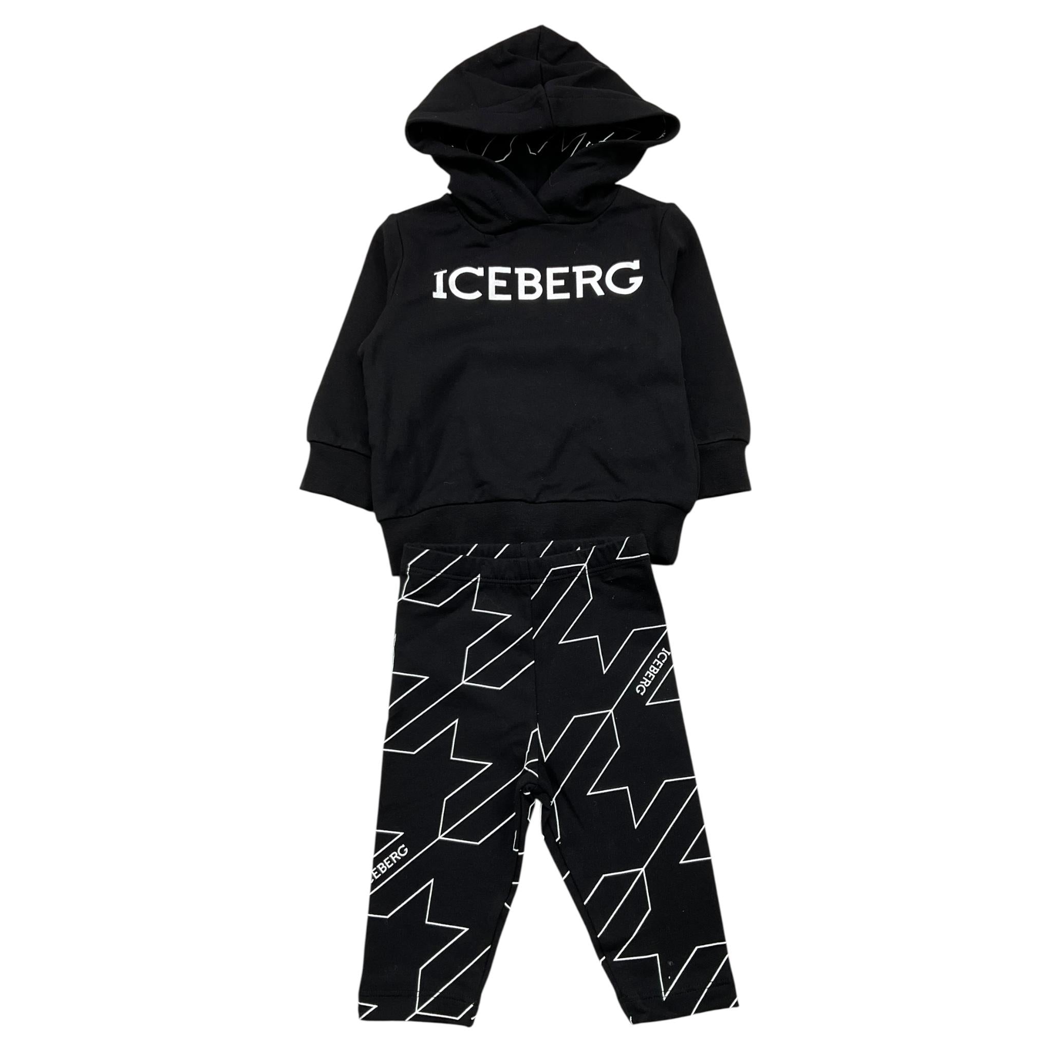 ICEBERG completo 2 pezzi felpa-leggins Nero per Bambina COMICE5356B NERO ICEBERG 