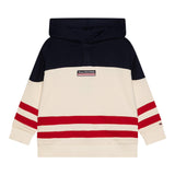Tommy Hilfiger Felpa Multicolor con Cappuccio E Stampa per Bambino KB0KB09584 BEIGE TOMMY HILFIGER 