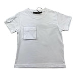 I'M BRIAN t-shirt girocollo tinta unita con taschino Bianco per Neonato TS3140J BIANCO I'M BRIAN 