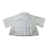 Zhoe & Tobiah Camicia Modello Crop Tinta Unita Con Bottoni Bianco Per Bambina