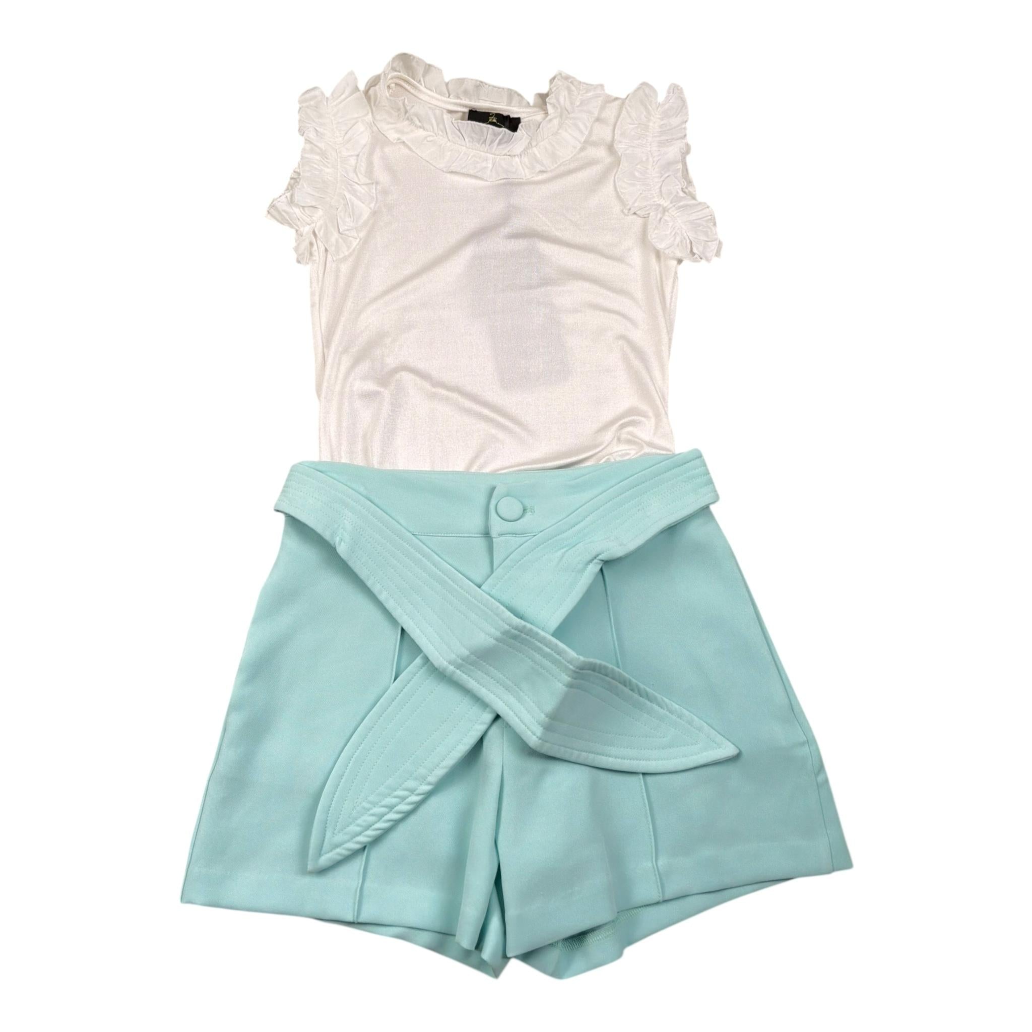 Fun & Fun Completo 2 Pezzi Body-Short Bicolore per Bambina FNCBBD01057XJ BIANCO/AZZURRO FUN & FUN 