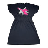 Diadora Abito Tinta Unita con Stampa per Bambina S4DIJGDR118 NERO DIADORA 