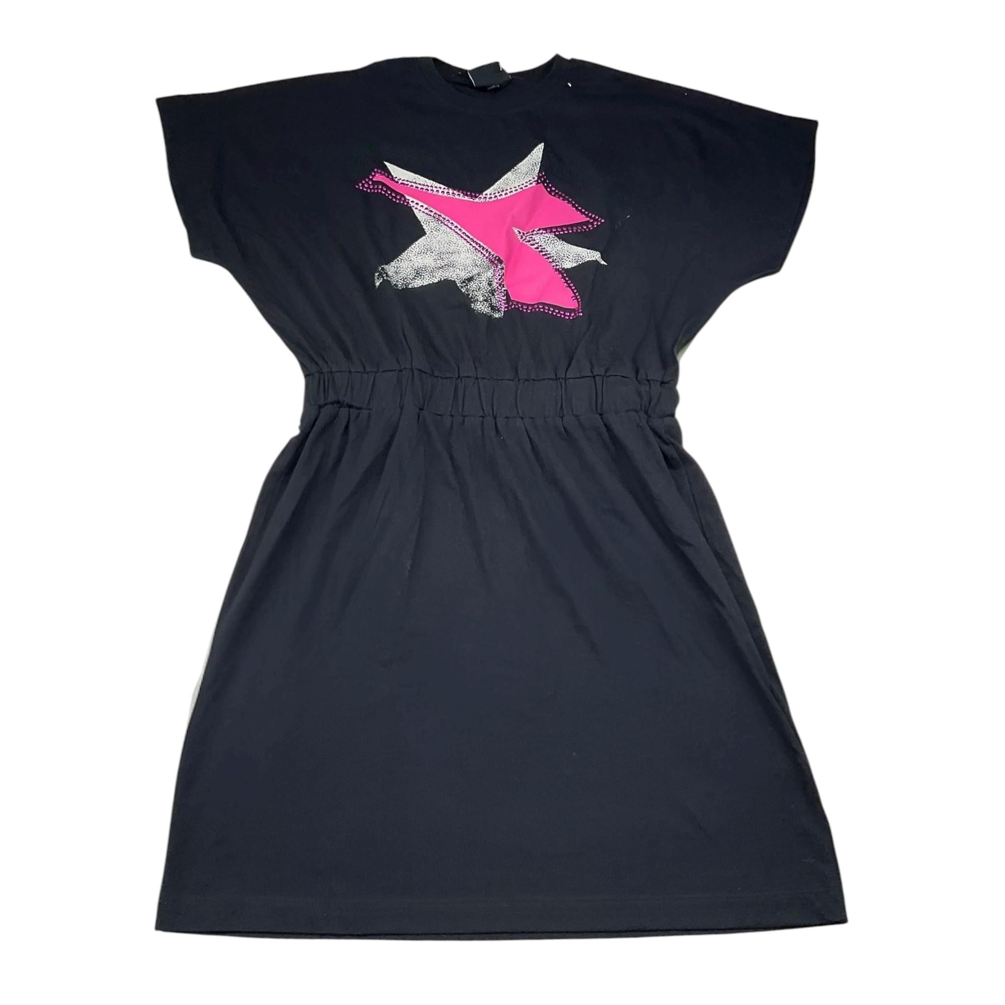 Diadora Abito Tinta Unita con Stampa per Bambina S4DIJGDR118 NERO DIADORA 