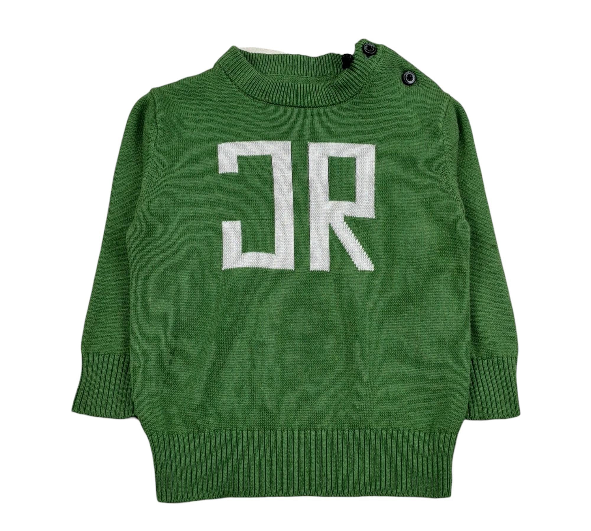 John Richmond Maglia Girocollo Tinta Unita con Logo per Neonato RIP26016MA VERDE JOHN RICHMOND 