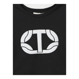 TWINSET shirt girocollo tinta unita con stampa Nero per Bambina 242GJ2032 NERO TWINSET 