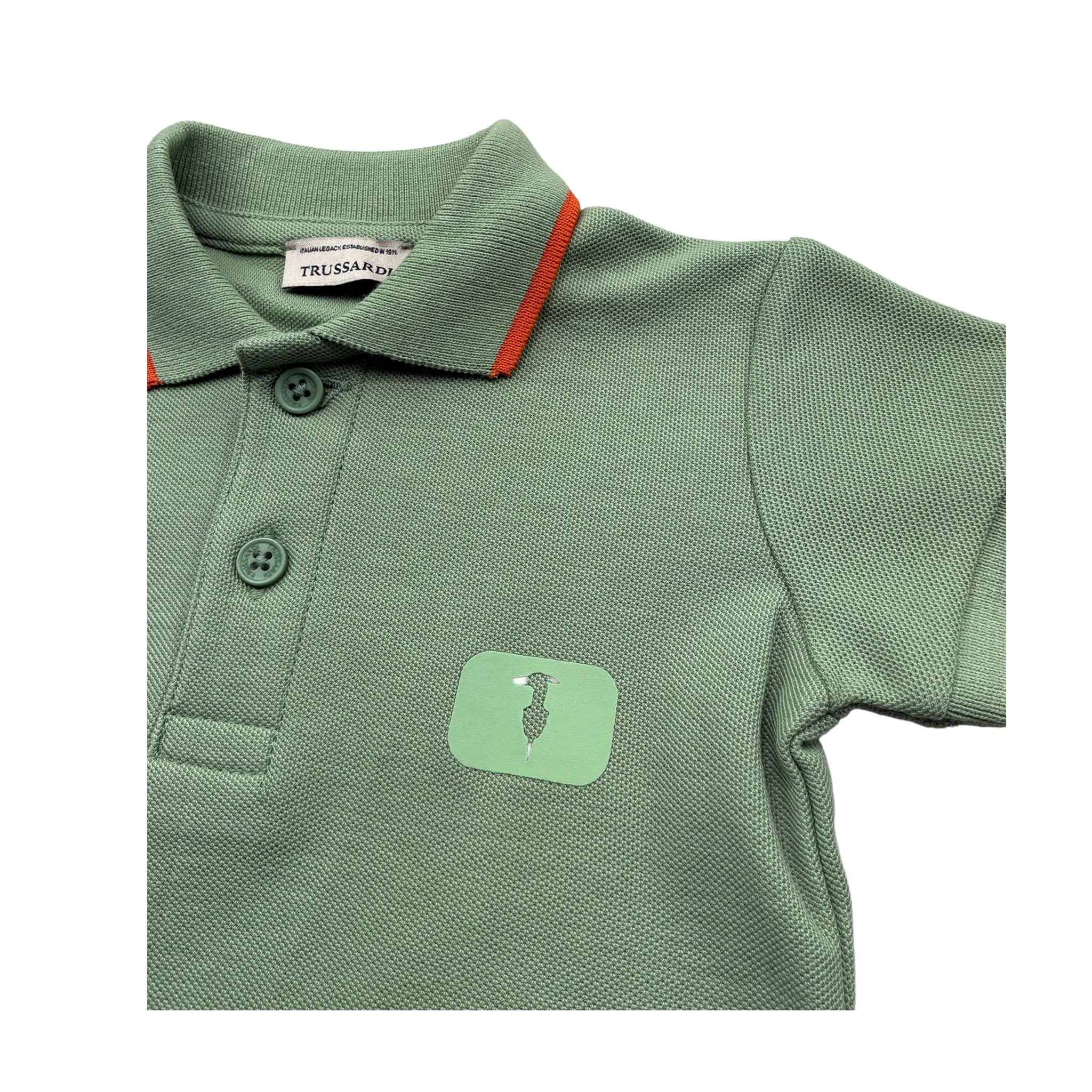 Trussardi Polo Mezza Manica Tinta Unita per Neonato TIP26045PO VERDE TRUSSARDI 